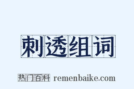 刺透组词是什么意思的图片